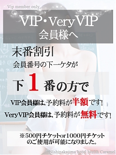 本日のVIP・VeryVIP末番割引